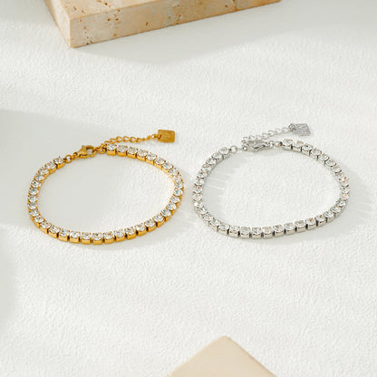RITMO Gold: Classic Tennis Bracelet – Timeless Elegance for Every Occasion