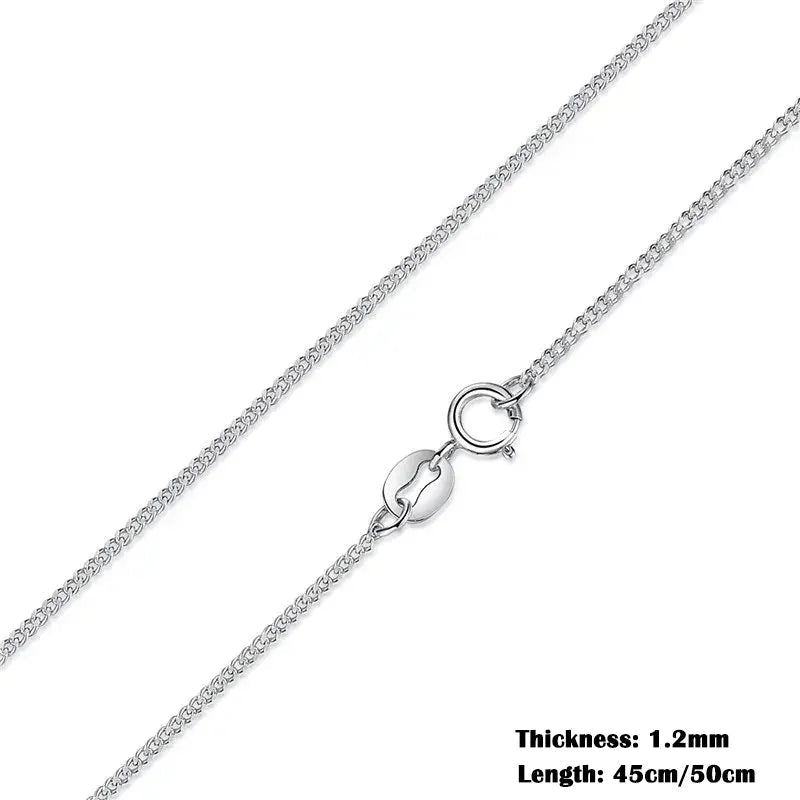 Timeless Elegance: 925 Sterling Silver Adjustable Necklace Chain For Women