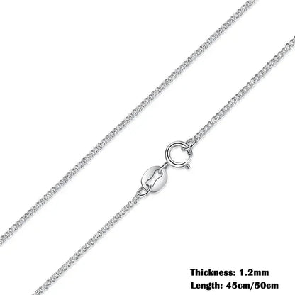 Timeless Elegance: 925 Sterling Silver Adjustable Necklace Chain For Women