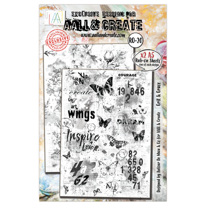 AALL and Create - Décalcomanies A5 - Grit & Grace