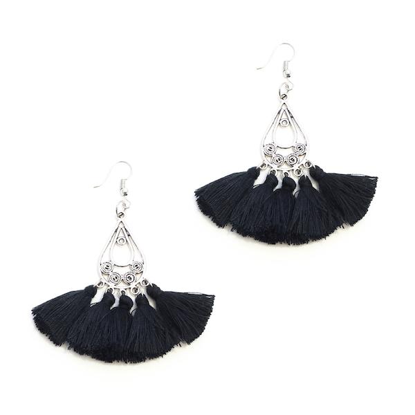Tear Drop Tassel Earrings