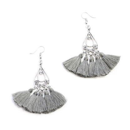 Tear Drop Tassel Earrings