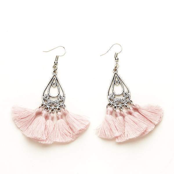 Tear Drop Tassel Earrings