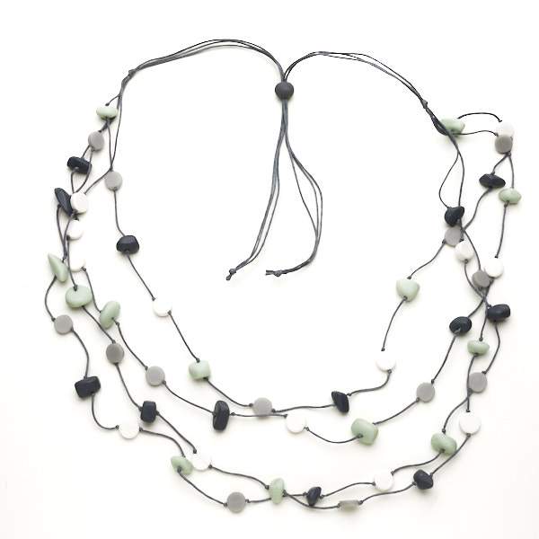 Resin Nugget & Disc Necklace