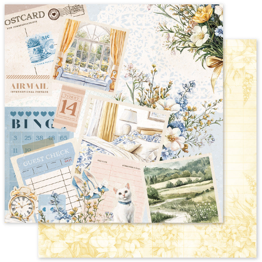 Papier Rustique Printemps C 30,5 x 30,5 cm (Lot de 12) 34239
