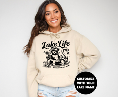 Racoon Lake Life Personalized Hoodie | Lake Clothing | Custom Clothing