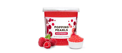 Billes Éclatantes Framboise - Pot de 7 LB - Billes de Tapioca Éclatantes - Livraison Gratuite au Canada pour les Commandes de Plus de 199 CAD