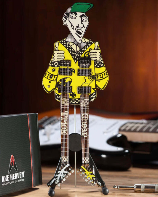 RICK NIELSEN™ Uncle Dick Doubleneck Mini Guitare Réplique de Collection - Sous Licence Officielle
