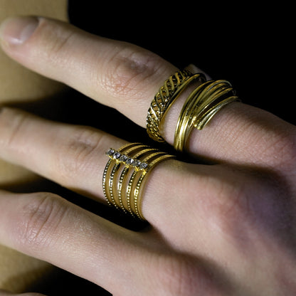 BONDY Multi Stacked Zirconia Ring