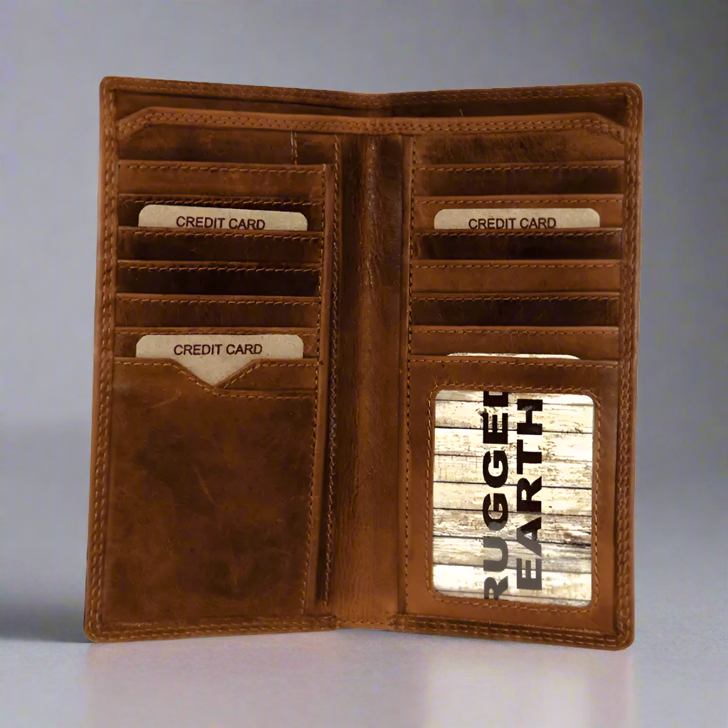 Portefeuille haut en cuir pour hommes Rugged Earth