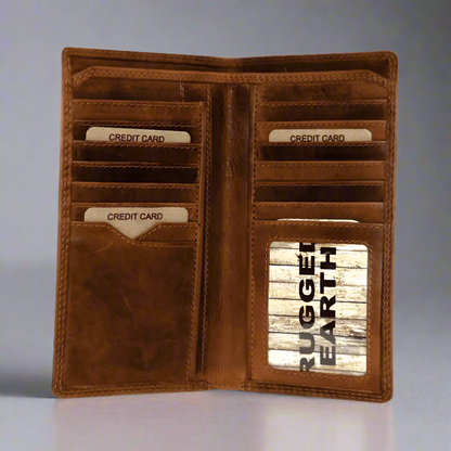 Portefeuille haut en cuir pour hommes Rugged Earth