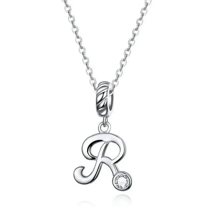 Classic 925 Sterling Silver Initial Necklace