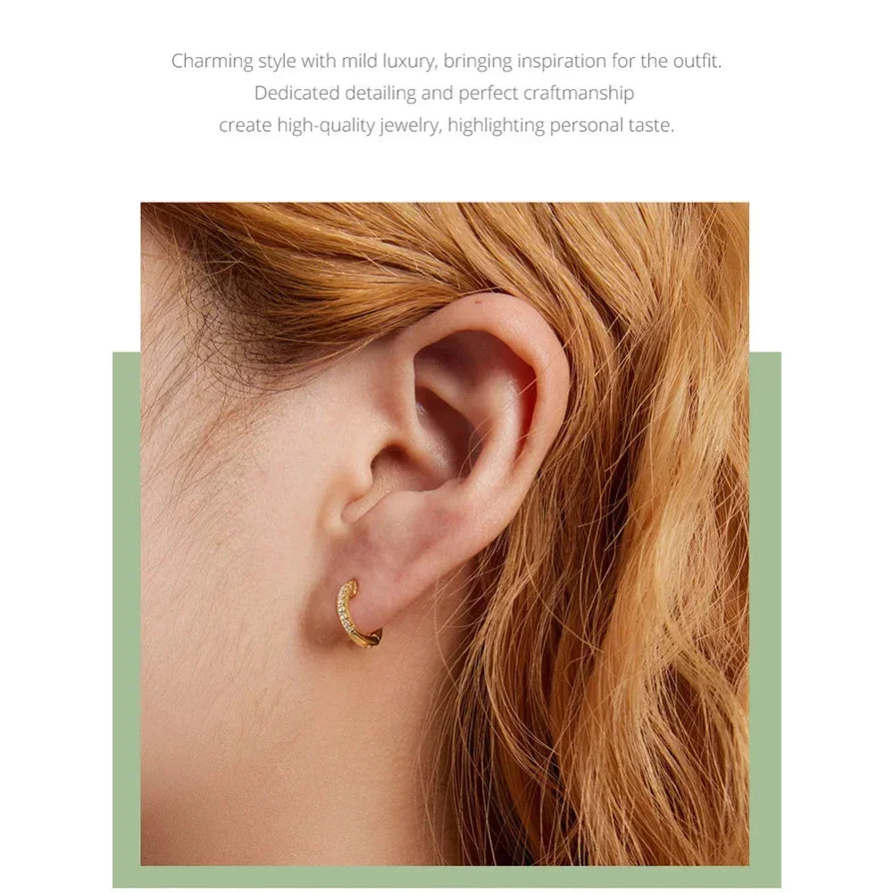 Superbes petites boucles d'oreilles créoles en argent sterling 925 - Chic et intemporel