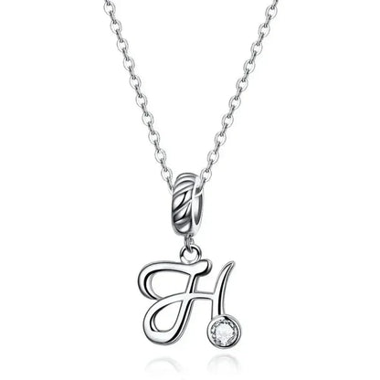 Classic 925 Sterling Silver Initial Necklace