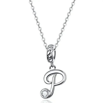 Classic 925 Sterling Silver Initial Necklace