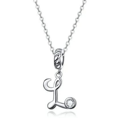 Classic 925 Sterling Silver Initial Necklace