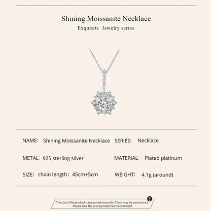 Pendentif Étoile en Argent Sterling avec Moissanite Céleste 1 carat