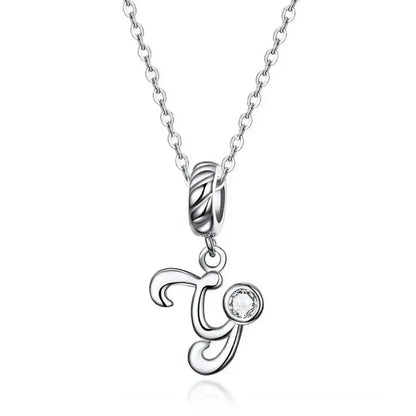 Classic 925 Sterling Silver Initial Necklace