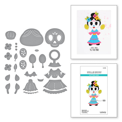 Matrices de coupe Dancin' Day of the Dead Girl de la collection Dancin' Halloween