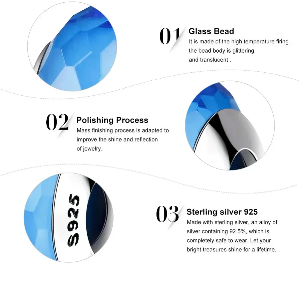 925 Sterling Silver Pink Flower Murano Glass Beads - Diy Bracelet Charms For A Festive Touch (Scz001)