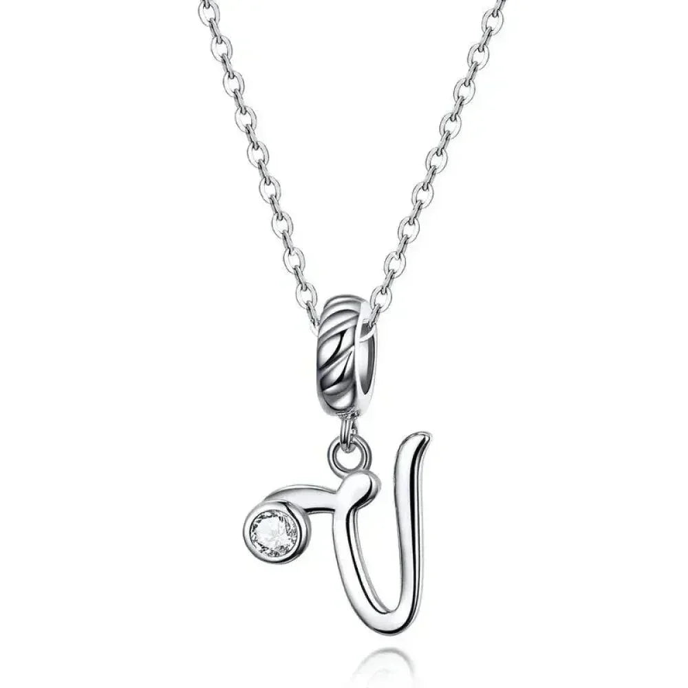 Classic 925 Sterling Silver Initial Necklace