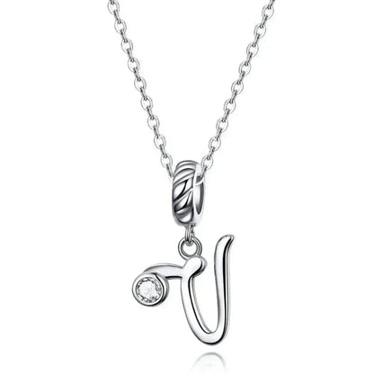 Classic 925 Sterling Silver Initial Necklace