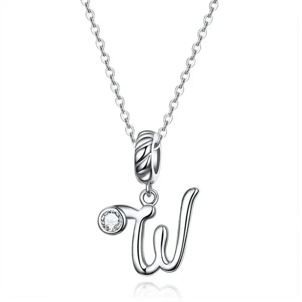 Classic 925 Sterling Silver Initial Necklace
