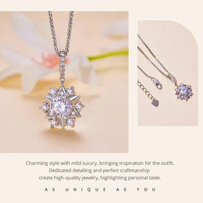 Pendentif Étoile en Argent Sterling avec Moissanite Céleste 1 carat