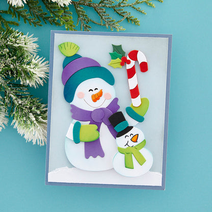 Matrices de découpe Bonhomme de Neige Câlins de la collection Holiday Hugs par Stampendous