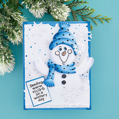 Matrices de découpe Bonhomme de Neige Câlins de la collection Holiday Hugs par Stampendous
