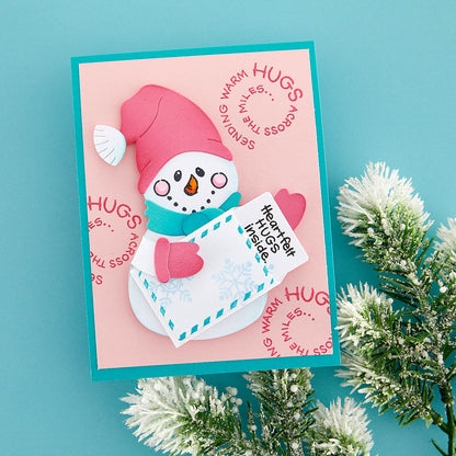 Matrices de découpe Bonhomme de Neige Câlins de la collection Holiday Hugs par Stampendous