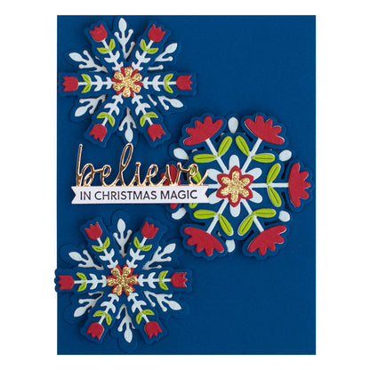 Matrices de découpe Flocons de neige délicats de la collection Bibi's Snowflakes par Bibi Cameron