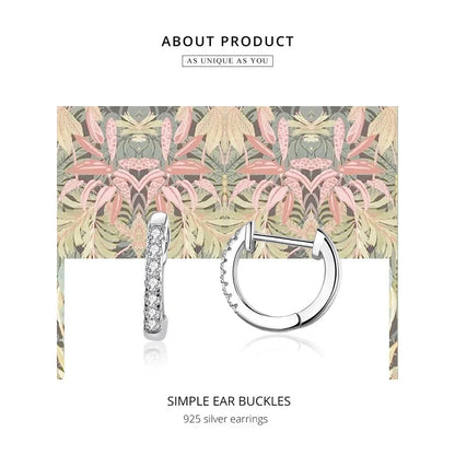 Superbes petites boucles d'oreilles créoles en argent sterling 925 - Chic et intemporel