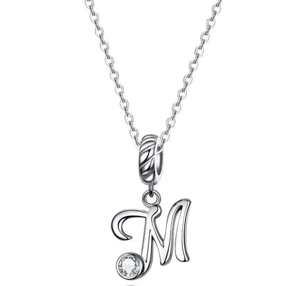 Classic 925 Sterling Silver Initial Necklace