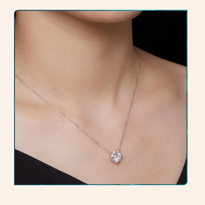 Alternative éblouissante au diamant : Collier pendentif en argent sterling avec moissanite de 1 carat