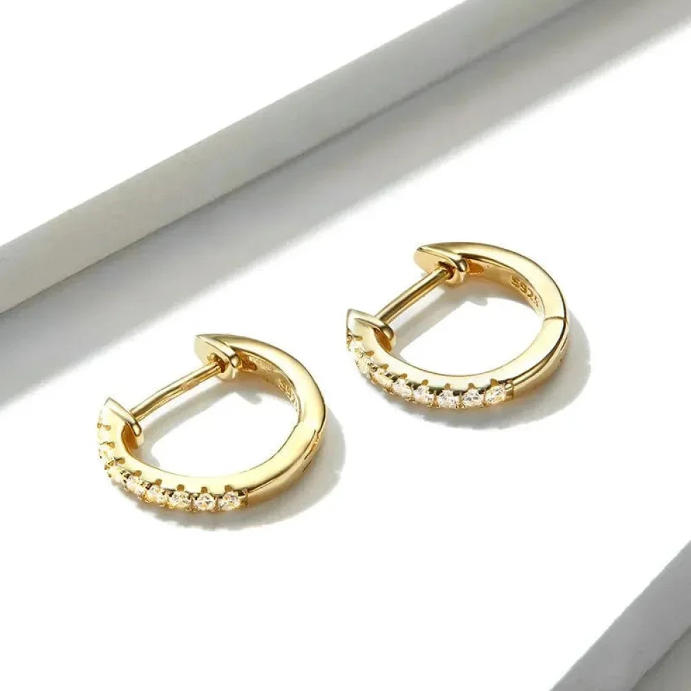 Superbes petites boucles d'oreilles créoles en argent sterling 925 - Chic et intemporel