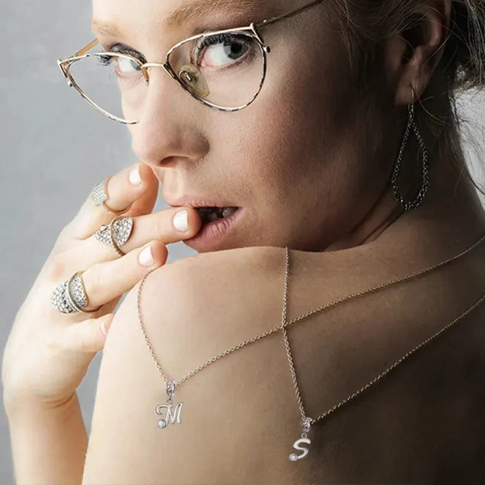 Classic 925 Sterling Silver Initial Necklace