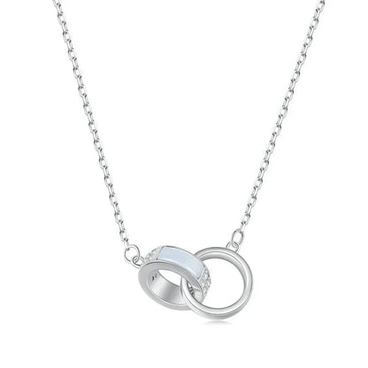 Cœurs connectés : Collier pendentif en argent sterling étoile/cœur/chat