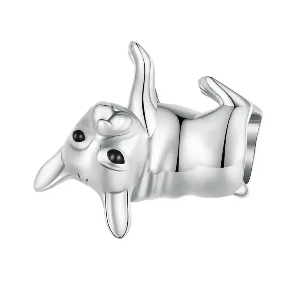 Genuine 925 Sterling Silver Pet Dog Charm For Bracelet - Poodle Dachshund Pendant