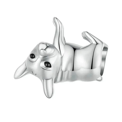 Genuine 925 Sterling Silver Pet Dog Charm For Bracelet - Poodle Dachshund Pendant