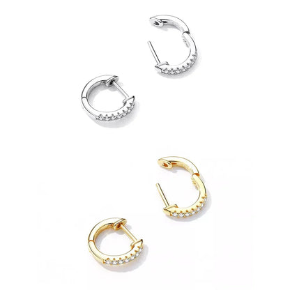 Superbes petites boucles d'oreilles créoles en argent sterling 925 - Chic et intemporel