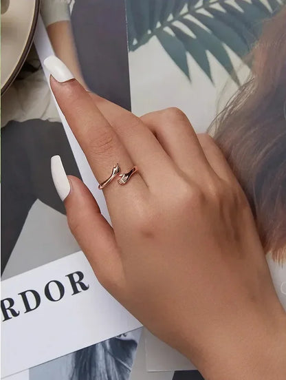 Sterling Silver Hug Ring (Adjustable)