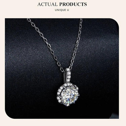 Petal Perfection 1ct Moissanite Sterling Silver Pendant Necklace