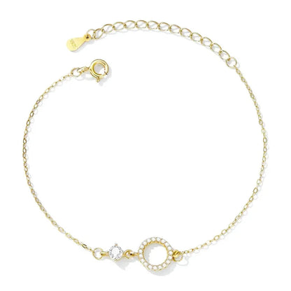 925 Sterling Silver Ring Chain Bracelet
