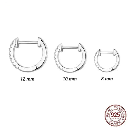 Superbes petites boucles d'oreilles créoles en argent sterling 925 - Chic et intemporel