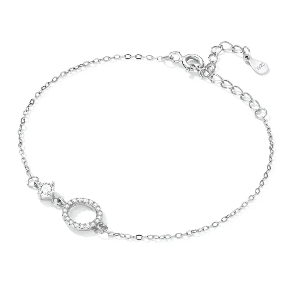 925 Sterling Silver Ring Chain Bracelet