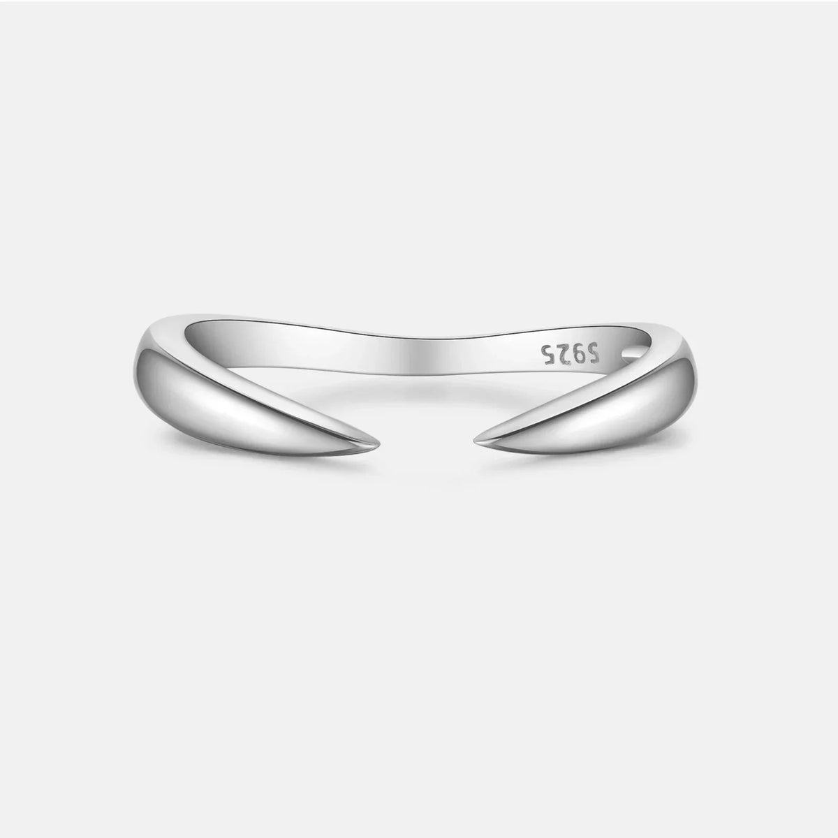 925 Sterling Silver Gold Talon Open Ring