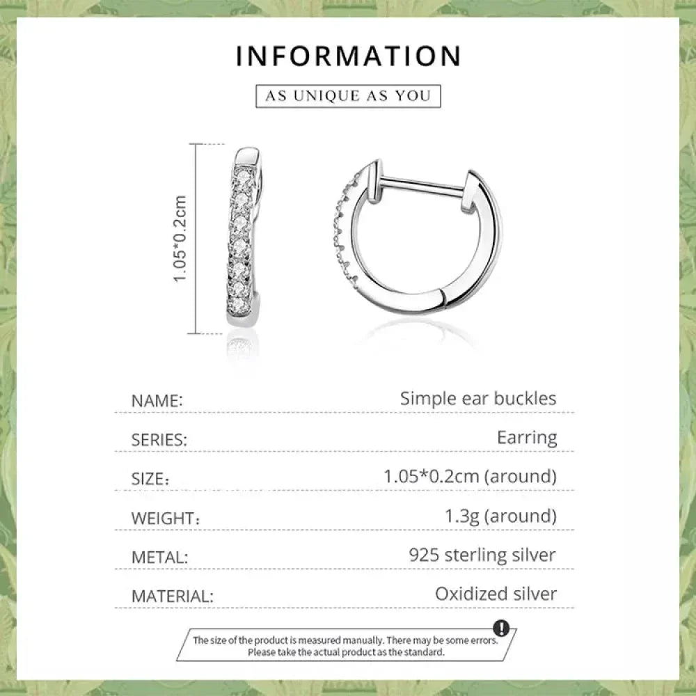 Superbes petites boucles d'oreilles créoles en argent sterling 925 - Chic et intemporel