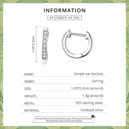 Superbes petites boucles d'oreilles créoles en argent sterling 925 - Chic et intemporel