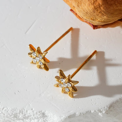 Style SARENBE Gold: 'Star Bright' Stud Earrings Gold